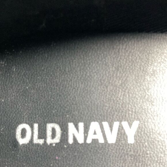 NWT OLD NAVY 9.5 Unisex Black Shiny Patent Chunky Loafers - Picture 5 of 11